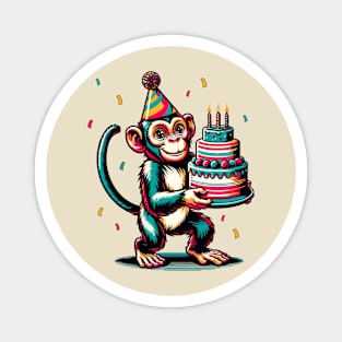 Birthday Monkey Magnet